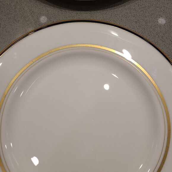 NWT Kate Spade by Lenox Library Lane Navy salad plates - Picture 2 of 4